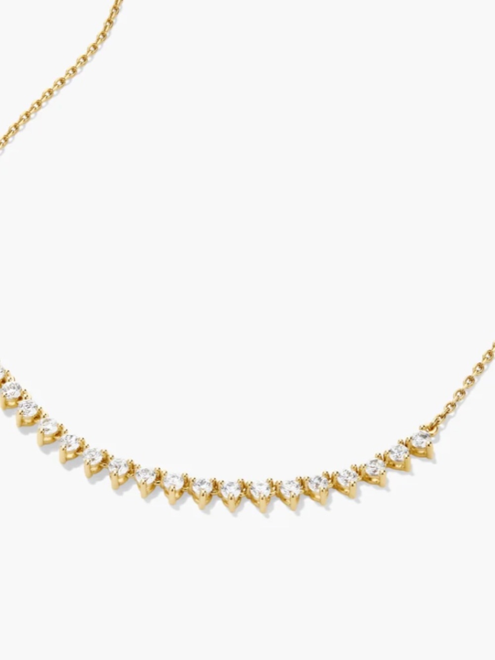 Mejuri Lab Grown Sapphire Half Tennis Necklace NIB - Picture 4 of 4
